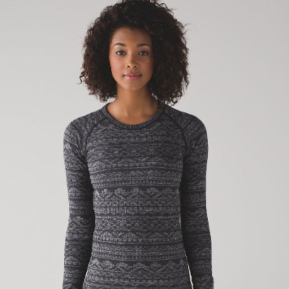 lululemon athletica Sweaters - ** SOLD **  Lululemon Restless Sweater Aztek Pattern - Size 6